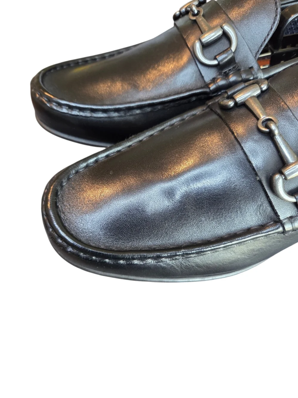 Vince Camuto Black Leather Bit Loafers